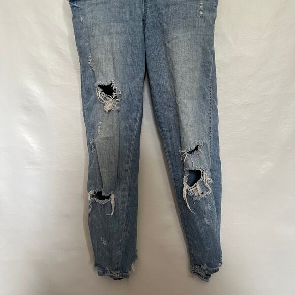 RSQ TILLY'S Distressed Denim Overalls Sz 1 Grunge Y2K Baddie Streetwear Festival - Picture 5 of 14
